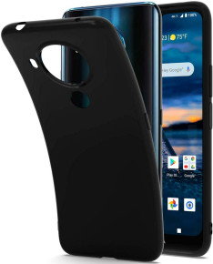 Луксозен силиконов гръб ТПУ ултра тънък МАТ за Nokia 5.4 черен